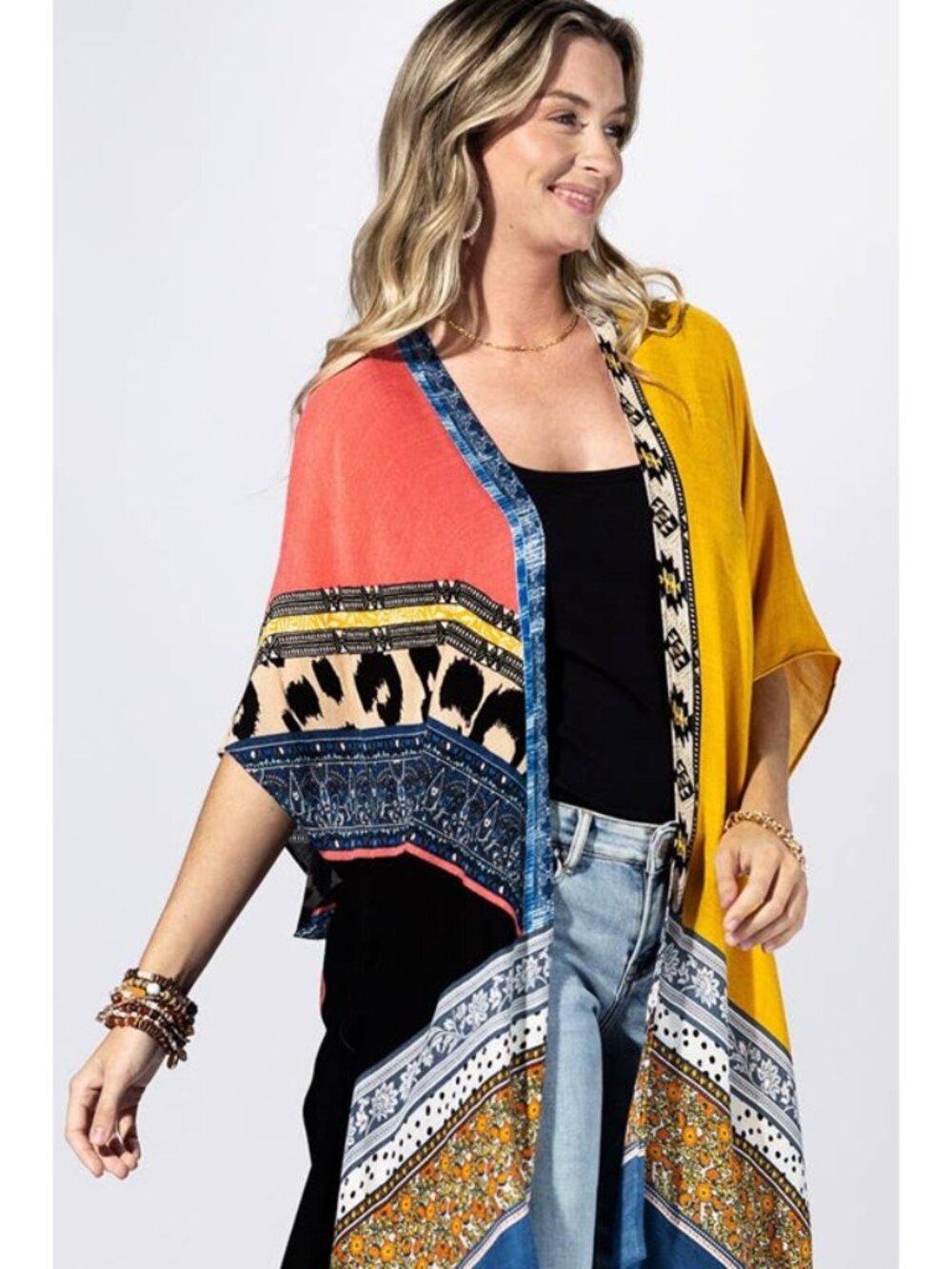 Sienna Patchwork Kimono - Picture 4 of 6